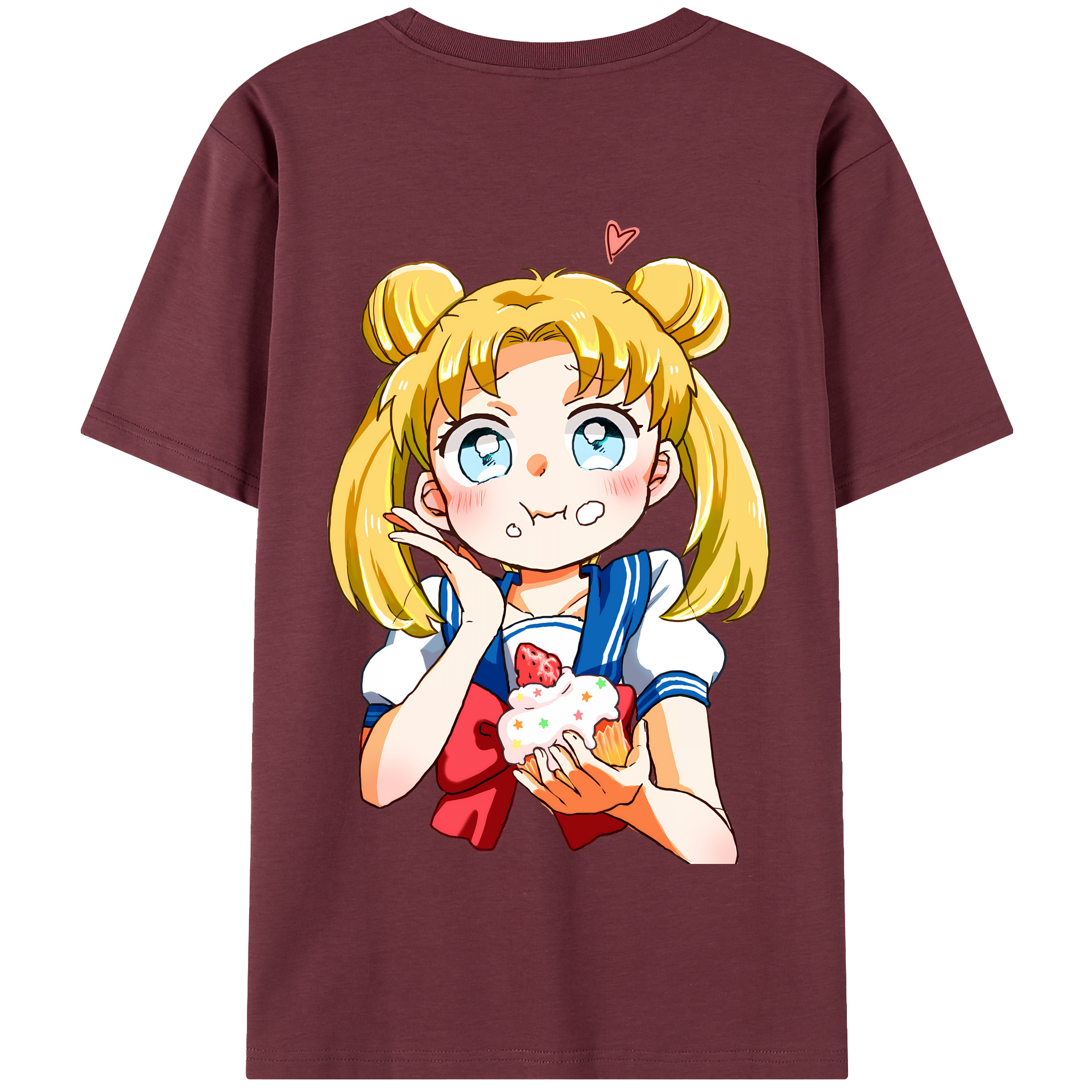 （画像用） 美少女戦士セーラームーン 愛野 美奈子 あいの みなこ Sailor Moon Aino Minako 綿100％半袖Tシャツ（背面プリント）